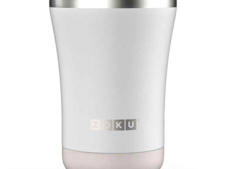 ZOKU Stainless Steel Powder Coated 3-in-1 Vacuum Insulated Tumbler 350ml - White  Fixed Size Hot on Sale