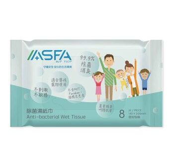 ASFAWATER Anti-bacterial Wet Tissue?8 sheets?x 24  Fixed Size Supply