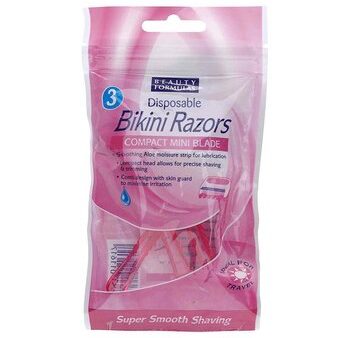 Beauty Formulas Disposable Bikini Razors Compact Mini Blade (3pcs)  3pcs 1pack Online Hot Sale