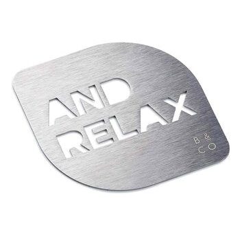 Barista & Co Stainless Steel Cocoa Coffee Stencil - And Relax  Fixed Size Online