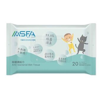 ASFAWATER Anti-bacterial Wet Tissue?20 sheets?x20  Fixed Size Sale