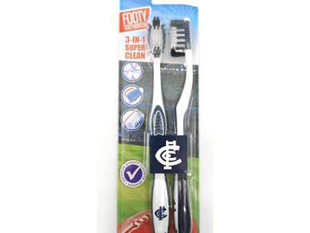 Afl Toothbrush Carlton 2 Pack For Sale