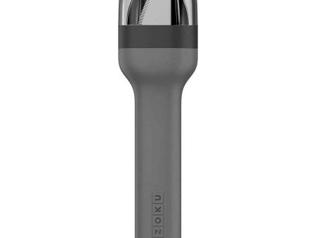 ZOKU Stainless Steel Pocket Utensil Set (Includes Spoon, Fork, Knife) - Charcoal  Fixed Size Supply