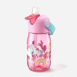 ZOKU Kids Flip Straw Bottle  400ml - Pink Unicorn (Straw Cleaning Brush Included)  Fixed Size For Discount