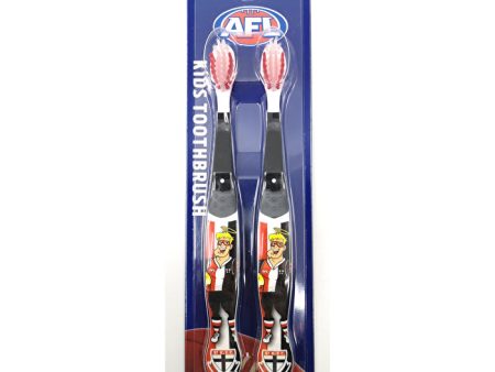 Afl Mascot Kids Toothbrush - Adelaide 2 Pack Supply