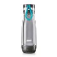 ZOKU Insulated Double-Walled with Suspended Grey Glass Core Bottle 475ml - Teal Strip  Fixed Size Online now