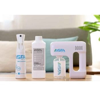 ASFAWATER 200ppm Disinfectant & Deodorisation Spray (ENHANCED) ?1L?+ Rechargeable Sprayer + Spray Bottle?300ml?(No Disinfectant inside)  Fixed Size Discount