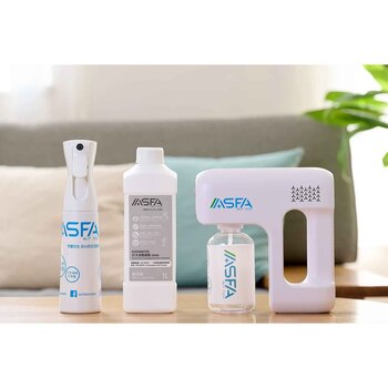 ASFAWATER 200ppm Disinfectant & Deodorisation Spray (ENHANCED) ?1L?+ Rechargeable Sprayer + Spray Bottle?300ml?(No Disinfectant inside)  Fixed Size Discount