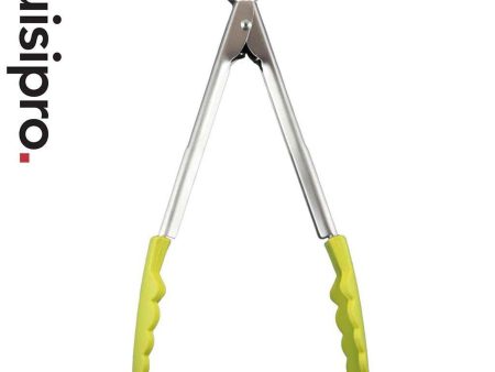 Cuisipro Silicone Stainless Steel Locking Tongs 12  - Apple Green  Fixed Size Supply