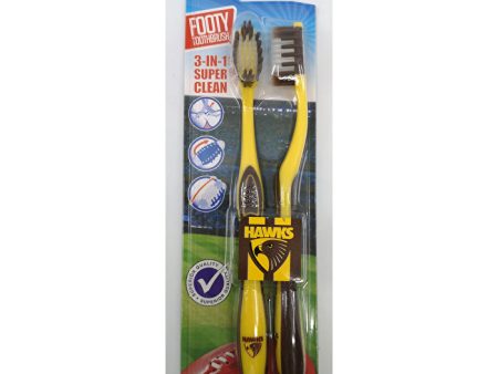 Afl Toothbrush Hawthorn 2 Pack For Cheap