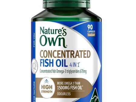 Nature s Own [Authorized Sales Agent] NATURE S OWN 4 in 1 Concentrated Fish Oil - 90 Capsules  90pcs box Online now