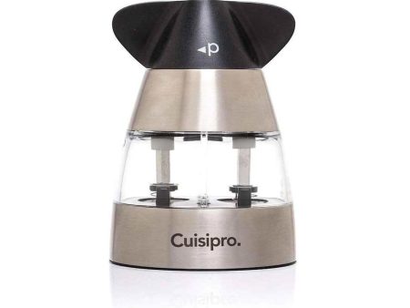 Cuisipro Stainless Steel Dual Salt & Pepper Mill  Fixed Size Supply