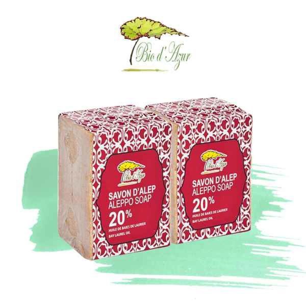 Bio d Azur ?Combo Offer?Aleppo Handmade Soap 20% Laurel Oil x 2pcs  Fixed Size on Sale