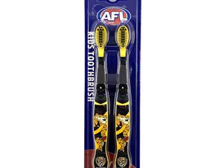 Afl Mascot Kids Toothbrush - Richmond 2 Pack Supply