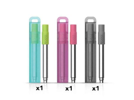 ZOKU Pocket Straw 3 Set Combo (Charcoal, Teal, Berry)  Fixed Size Sale