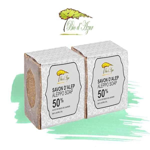 Bio d Azur ?Combo Offer?Aleppo Handmade Soap- 50% Laurel Oil x 2pcs  Fixed Size Supply