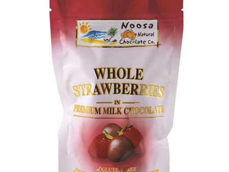 Noosa Natural Choc Co Whole Strawberries in Premium Milk Chocolate 100g For Cheap