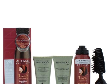 Alterna One Night Only Red Set Ravishing Red Highlights & Bamboo Shine Cconditioner 90ml 40ml Supply