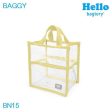 bagtory HELLO Baggy Transparent PVC Bag in Bag Small Tote, Banana Yellow, Clear Storage Organizer  Fixed Size Online Sale