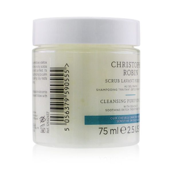 Christophe Robin Cleansing Purifying Scrub with Sea Salt (Soothing Detox Treatment Shampoo) - Sensitive or Oily Scalp 75ml 2.5oz For Discount