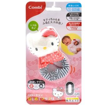 Combi Combi - Hello Kitty Fabric Frilly Hand Strap Rattle  0m+  Fixed Size Online now