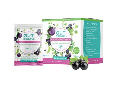 Gut Performance (Your Daily Gut Health Workout) Blackcurrant Sachets 8.7g x 14 Pack For Discount