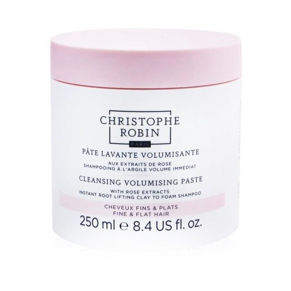 Christophe Robin Cleansing Volumising Paste with Rose Extracts (Instant Root Lifting Clay to Foam Shampoo) - Fine & Flat Hair 250ml 8.4oz Hot on Sale