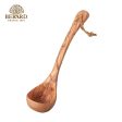 Berard Olive Wood Ladle with Leather Strap 14   Fixed Size Supply