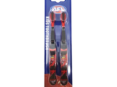 Afl Mascot Kids Toothbrush - Essendon 2 Pack Discount