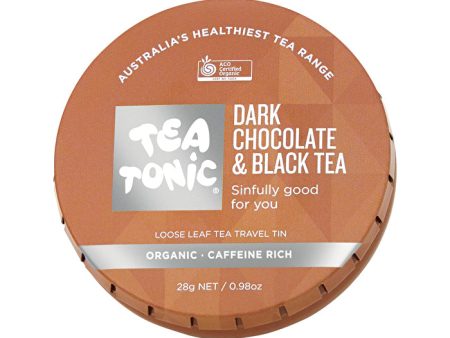 Tea Tonic Organic Dark Chocolate & Black Tea Travel Tin 28g For Cheap