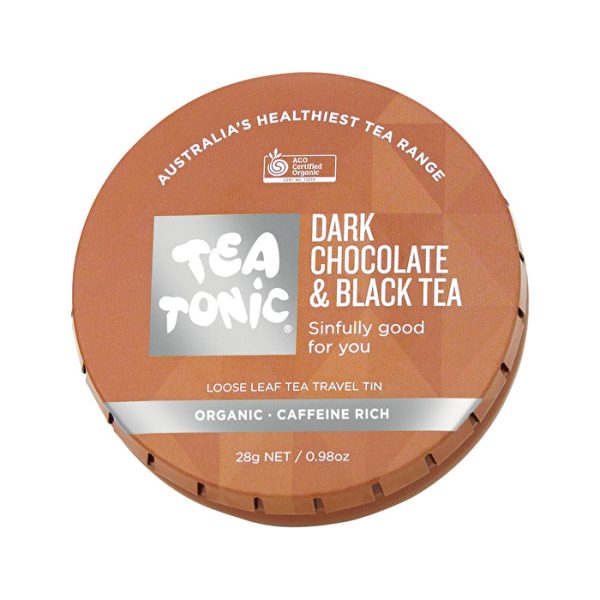 Tea Tonic Organic Dark Chocolate & Black Tea Travel Tin 28g For Cheap