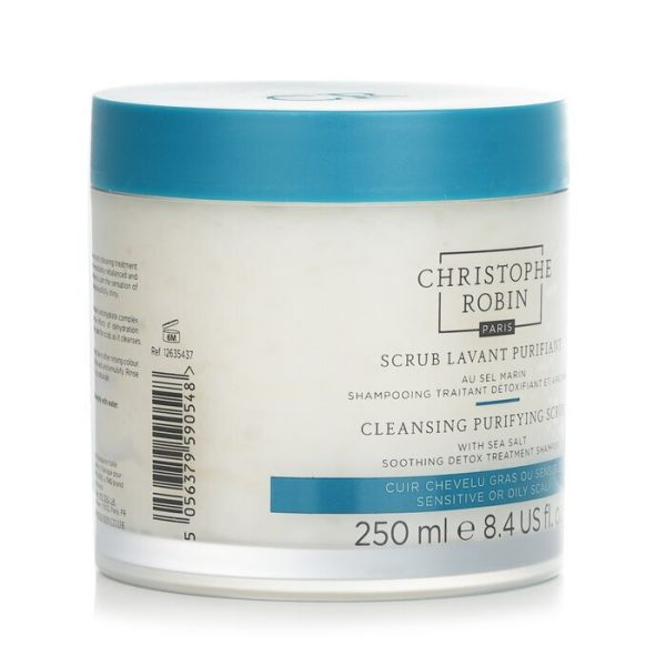 Christophe Robin Cleansing Purifying Scrub with Sea Salt (Soothing Detox Treatment Shampoo) - Sensitive or Oily Scalp 250ml 8.4oz For Cheap