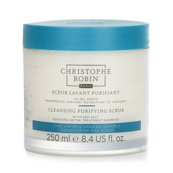 Christophe Robin Cleansing Purifying Scrub with Sea Salt (Soothing Detox Treatment Shampoo) - Sensitive or Oily Scalp 250ml 8.4oz For Cheap