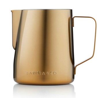 Barista & Co Stainless Steel Coffee Milk Frothing Jug & Pitcher 600ml - Gold  Fixed Size For Discount