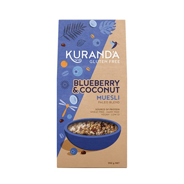 Kuranda Wholefoods Gluten Free Muesli Blueberry & Coconut (Paleo Blend) 350g Supply