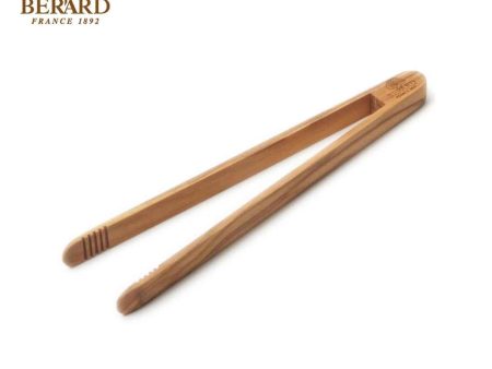 Berard Olive Wood Toast Pincher Food Tongs 6.5   Fixed Size Supply