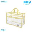 bagtory HELLO Baggy Transparent PVC Bag in Bag Big Tote, Clear Storage Organizer, Banana Yellow  Fixed Size Online now