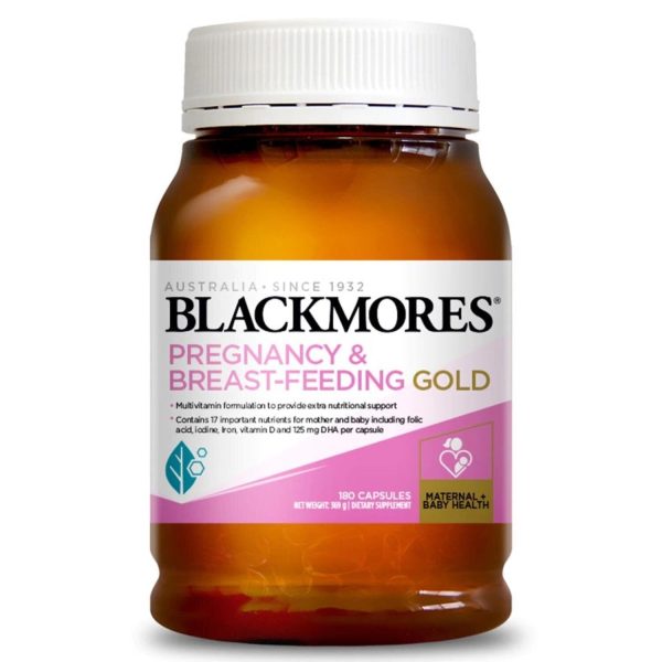 BLACKMORES BLACKMORES PREGNANCY & BREAST-FEEDING GOLD 180 CAPSULES  Fixed Size For Sale