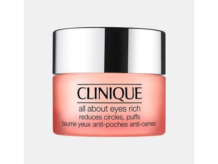 Clinique All About Eyes Rich Baume Yeux Anti-poches Anti-cernes All Skin Types Moisturiser 15ml Sale