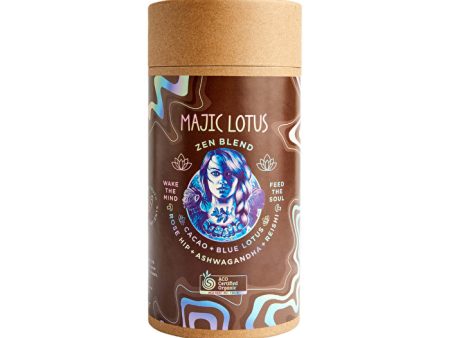 Naturally Driven Organic Latte Majic Lotus Zen Blend (Cacao, Blue Lotus, Rosehip, Ashwaganda + Reishi) 250g Online Sale