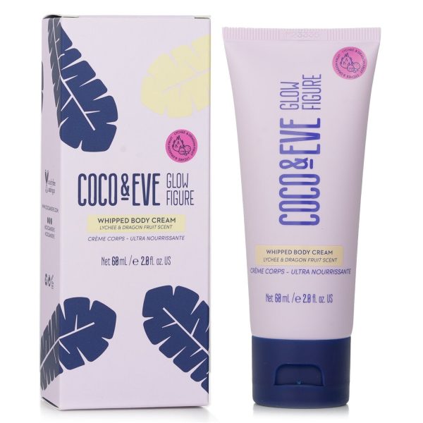 Coco & Eve Glow Figure Whipped Body Cream - # Lychee & Dragon Fruit Scent  60ml 2oz Online now